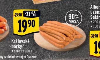 Albert Královské párky nabídka