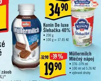 Albert Müllermilch mléčný nápoj nabídka