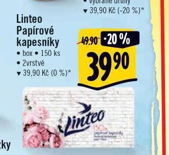 Albert Linteo papírové kapesníky nabídka