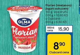 Tesco Florian smetanový jogurt ochucený 150 g nabídka