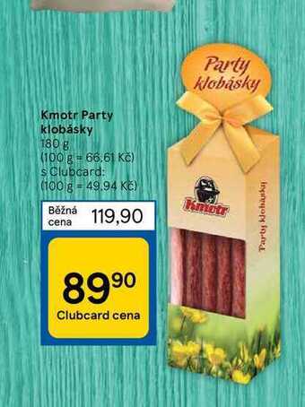 Tesco Kmotr party klobásky 180 g nabídka
