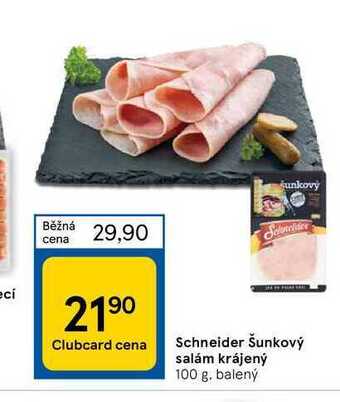 Schneider šunkový salám krájený 100 g