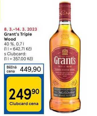 Grant's triple wood 40 %, 0,7 l