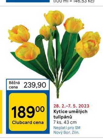 Tesco Kytice umělých tulipánů 7 ks. 43 cm nabídka