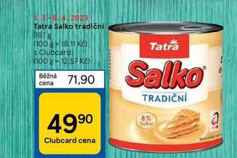 Tesco Tatra salko tradiční 397 g nabídka