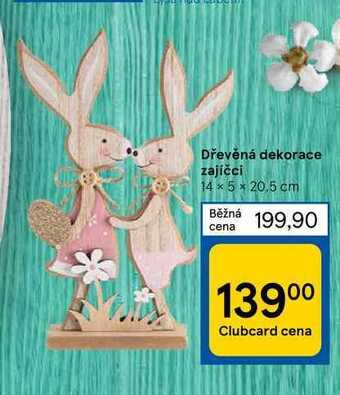 Tesco Dřevěná dekorace zajíčci nabídka