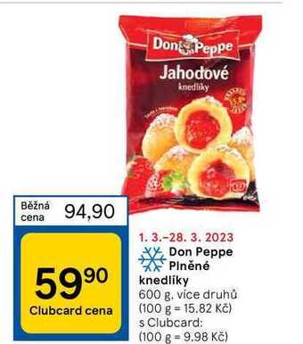 Tesco Don peppe plněné knedlíky 600 g nabídka