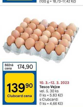 Tesco Tesco vejce vel. s. 30 ks nabídka