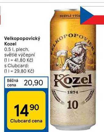 Tesco Velkopopovický kozel 0.5 l nabídka