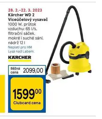 Tesco Kärcher wd 2 víceúčelový vysavač 1000 w nabídka