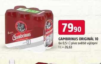 Terno Gambrinus originál 10 6x 0,5 l nabídka