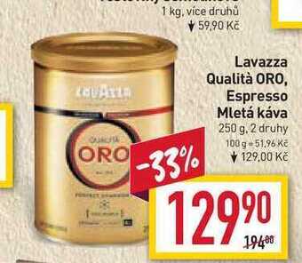 Billa Lavazza qualità oro, espresso mletá káva 250 g nabídka