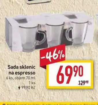 Billa Sada sklenic na espresso 6 ks nabídka