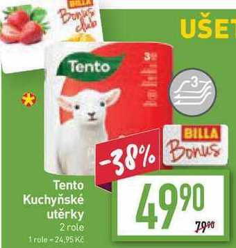 Billa Tento kuchyňské utěrky 2 role nabídka
