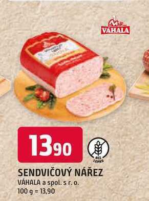 Trefa Sendvičový nářez váhala 100 g nabídka