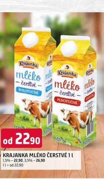 Trefa Krajanka mléko čerstvé 1l nabídka