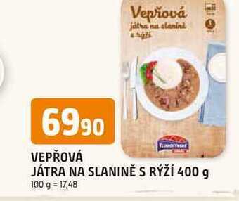 Trefa Vepřová játra na slanině s rýží 400 g nabídka