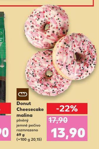 Kaufland Donut cheesecake malina nabídka
