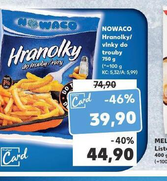 Kaufland Nowaco hranolky / vlnky do trouby nabídka