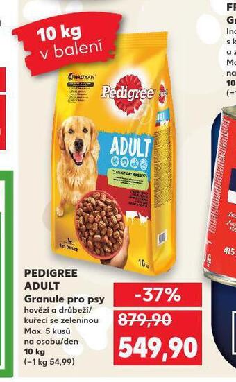 Kaufland Pedigree adult granule pro psy nabídka
