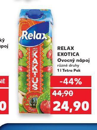 Kaufland Relax exotica ovocný nápoj nabídka