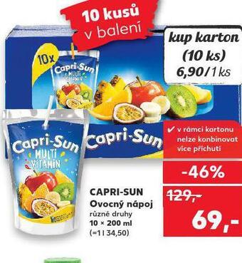Kaufland Capri sun ovocný nápoj nabídka
