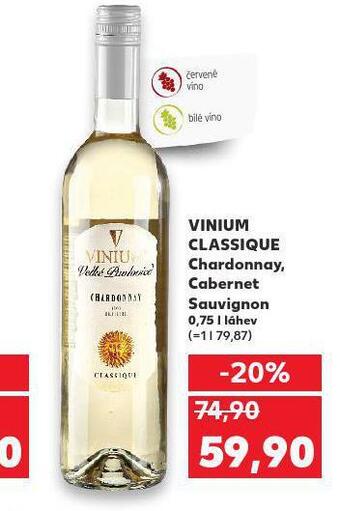Kaufland Vinium classique chardonnay nabídka