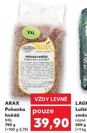 Kaufland Arax pohanka hnědá nabídka