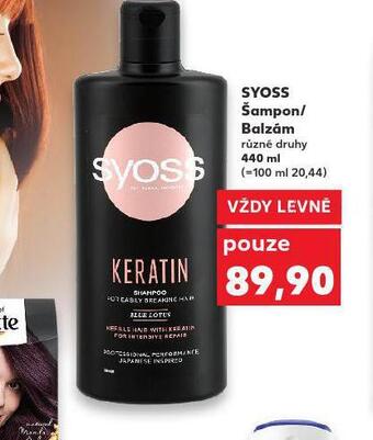 Kaufland Syoss šampon, balzám nabídka