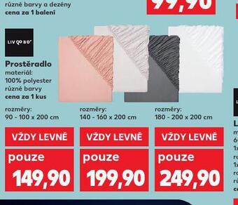 Kaufland Napínací prostěradlo 90-100 x 200 cm nabídka