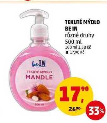 Penny Market Tekuté mýdlo be in, 500 ml nabídka