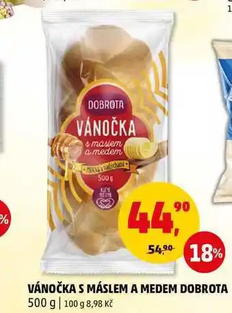 Penny Market Vánočka s máslem a medem dobrota, 500 g nabídka