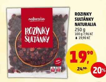 Penny Market Rozinky sultánky naturalia, 250 g nabídka