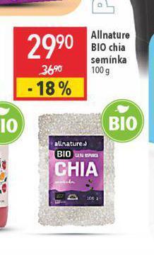 Globus Allnature bio chia semínka nabídka