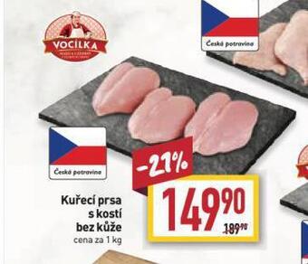 Billa Kuřecí prsa s kostí nabídka