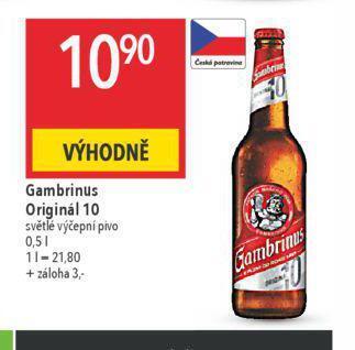 Pivo gambrinus originál