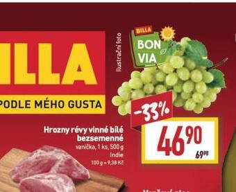 Billa Hrozny révy vinné nabídka