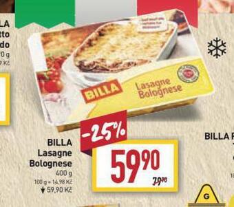 Billa Lasagne bolognese nabídka