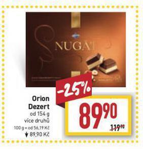 Billa Orion dezert nabídka