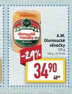 Billa Olomoucké tvarůžky nabídka
