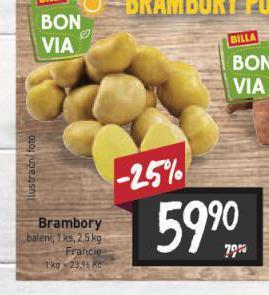 Billa Brambory nabídka