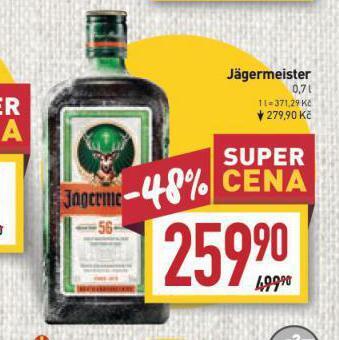 Billa Jagermeister nabídka