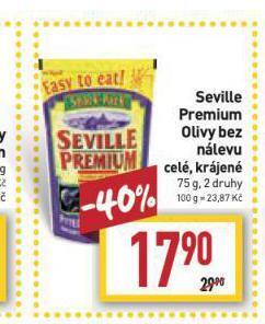 Billa Seville premium olivy nabídka