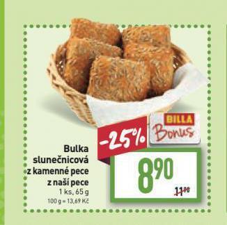 Billa Bulka slunečnicová nabídka