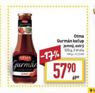 Billa Otma kečup nabídka
