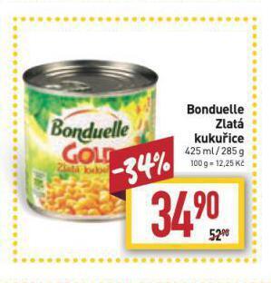 Billa Bonduelle zlatá kukuřice nabídka