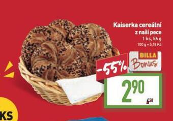 Billa Kaiserka cereální nabídka