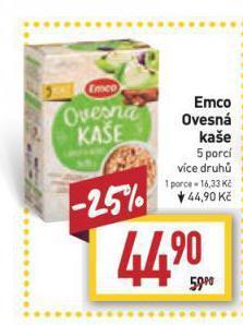 Billa Emco ovesná kaše nabídka