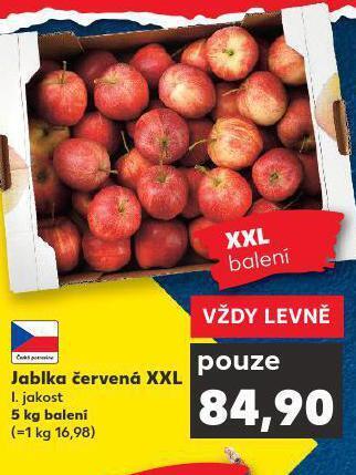 Kaufland Jablka červená xxl nabídka