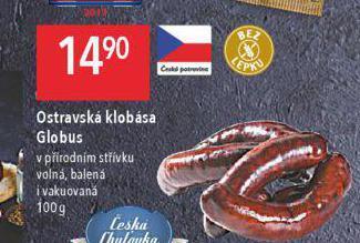 Globus Ostravská klobása nabídka